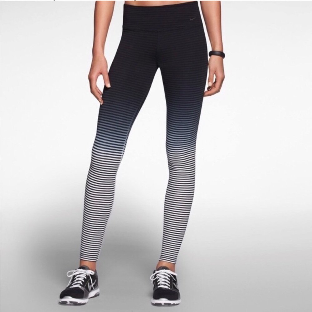 Nike striped blue ombré leggings size XS